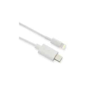 MicroConnect - Lightning-Kabel - Lightning männlich zu 24 pin USB-C männlich - 1 m - weiß - für Apple iPad/iPhone/iPod (Lightning)