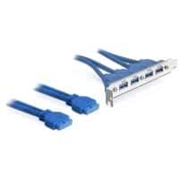 DeLOCK Slotblech USB3.0 Pin Header 19 Pin 2 x intern > 4 x USB3.0-A Buchse extern - Slotblech (82974)