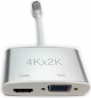 ROLINE 4K2K Mini DisplayPort - HDMI/VGA Adapterkabel - MiniDP ST - HDMI/VGA BU - Silber (12.03.3161)
