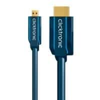 Micro-HDMI+Adapterkabel Ethernet(HDMI A/HDMI Micro D) - 3.0 m Hochgeschwindigkeits-Adapter HDMI auf Micro-HDMI