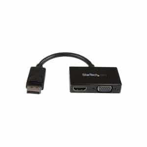 StarTech.com Reise A/V Adapter: 2-in-1 Mini DisplayPort auf HDMI oder VGA Konverter - Videokonverter - Schwarz (DP2HDVGA)