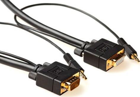 ACT 2m VGA + 3.5mm 2m VGA (D-Sub) + 3.5 mm (1/8) VGA (D-Sub) + 3.5 mm (1/8) Schwarz HDMI-Kabel (AK4980)