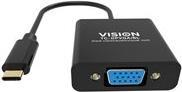VISION - Videoschnittstellen-Converter - VGA / USB - USB-C (M) bis HD-15 (VGA) (W) - Schwarz - 1080p-Unterstützung