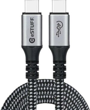 eSTUFF - USB-Kabel - USB-C (M) zu USB-C (M) - USB4 Gen3x2 - 1.2 m - USB-Stromversorgung (100 W)