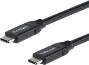 StarTech.com USB-C auf USB-C Kabel mit 5A Power Delivery - St/St - 3m - USB 2.0 - USB-IF zertifiziert - USB Typ C Kabel - USB-Kabel - USB-C (M) bis USB-C (M) - Thunderbolt 3 / USB 2.0 - 5 A - 3 m - Schwarz