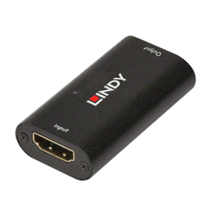 LINDY HDMI 2.0 18G UHD/HDR Repeater/Extender - Erweiterung für Video/Audio - HDMI - 19-poliger HDMI Typ A / 19-poliger HDMI Typ A - bis zu 40 m