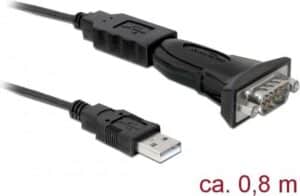 DeLOCK - Kabel seriell - USB (M) bis DB-9 (M) - 1.8 m - Schwarz