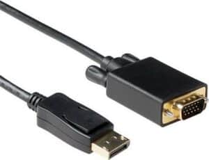 ACT 2 metre Conversion cable DisplayPort male to VGA male. Length: 2 m Dp male - vga male 2.00m (AK3999)