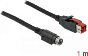 DeLOCK - Powered USB-Kabel - USB PlusPower (24 V) (M) bis Strom mini-DIN (M) 1