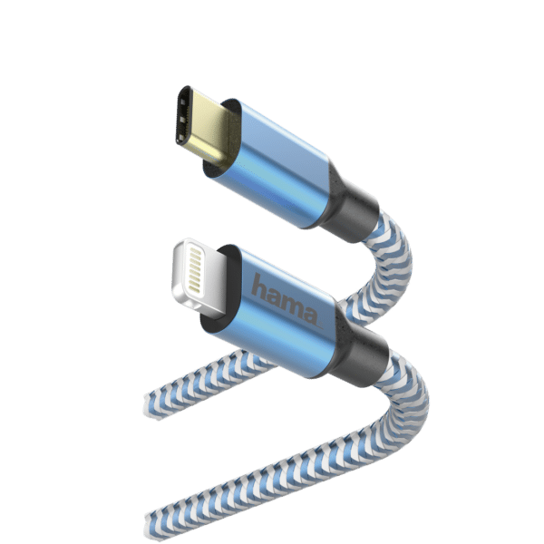 Hama Prime Line Reflective - USB-Kabel - USB-C (M) bis Lightning (M) - USB 2.0 - 20 V - 3 A - 1.5 m - geformt