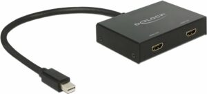 Delock Mini DisplayPort 1.2 Splitter 1 x mini DisplayPort in > 2 x HDMI out 4K (87696)