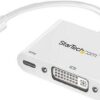 StarTech.com USB-C to DVI Adapter with USB Power Delivery - 1920 x 1200 - White - Externer Videoadapter - Parade PS171 - USB-C - DVI - weiß