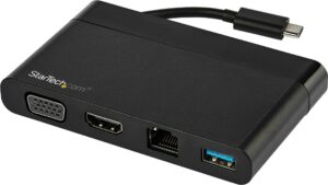 StarTech.com USB-C Multiport Adapter - HDMI & VGA - Mac / Windows / Chrome - Docking Station - USB-C - VGA