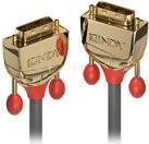 Lindy Gold - DVI-Kabel - Single Link - DVI-D (M) bis DVI-D (M) - 15 m - rund - Grau