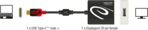 DeLOCK - Externer Videoadapter - VL100 - USB-C - DisplayPort - Schwarz - Einzelhandel (63312)
