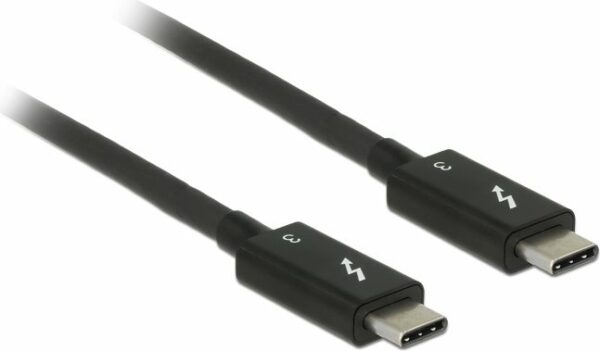 Delock - Thunderbolt-Kabel - USB Typ C (M) bis USB Typ C (M) - 20 V - 5 A - 1.5 m - 4K Unterstützung - Schwarz (84846)