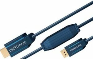 ClickTronic CLICK C - Videokabel - DisplayPort / HDMI - DisplayPort (M) bis HDMI (M) - 1 m - Doppelisolierung - 4K Unterstützung