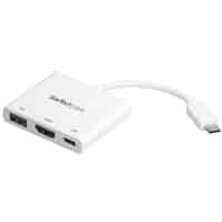 StarTech.com USB-C auf 4K HDMI Multifunktionsadapter mit Power Delivery und USB-A Anschluss - USB C Laptop Reiseadapter - Weiss - Externer Videoadapter - USB Type-C - HDMI - weiß