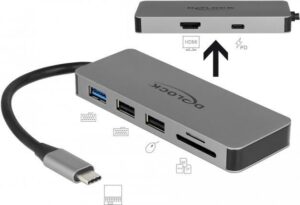 DeLOCK USB Type-C Docking Station for Mobile Devices - Docking Station - USB-C - HDMI (87743)