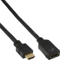 INLINE High Speed - HDMI-Verlängerungskabel - HDMI männlich zu HDMI weiblich - 7.5 m - Schwarz