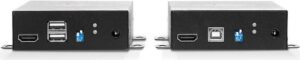 Lindy 300m Fibre Optic HDMI 18G & USB KVM Extender - Sender und Empfänger - KVM-/USB-Extender - USB - bis zu 300 m - 850 nm (39392)