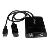 StarTech.com DisplayPort auf Dual Link DVI Aktiv Konverter mit Stromversorgung über USB - Videokonverter - Schwarz (DP2DVID2)