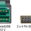 DeLOCK - Powered USB-Kabel - USB PlusPower (12 V) (M) bis 8-polig (2x4) PoweredUSB Remote Side (M) 3