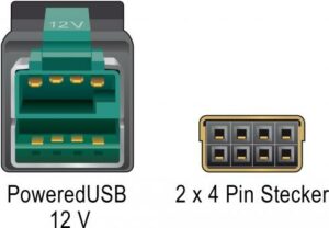 DeLOCK - Powered USB-Kabel - USB PlusPower (12 V) (M) bis 8-polig (2x4) PoweredUSB Remote Side (M) 3