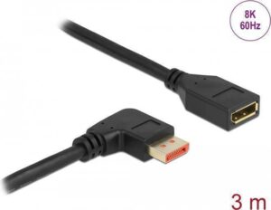 Delock - DisplayPort-Verlängerungskabel - DisplayPort (M) gewinkelt bis DisplayPort (W) - DisplayPort 1