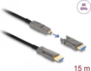 Delock - High Speed - HDMI-Kabel - 19 pin micro HDMI Type D männlich zu HDMI männlich - 15