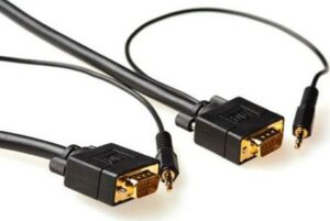 ACT 15m VGA + 3.5mm 15m VGA (D-Sub) + 3.5 mm (1/8) VGA (D-Sub) + 3.5 mm (1/8) Schwarz HDMI-Kabel (AK4995)