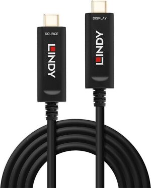 Lindy Fibre Optic Hybrid USB Type C Video Cable - USB-Kabel - USB-C (M) bis USB-C (M) - 15