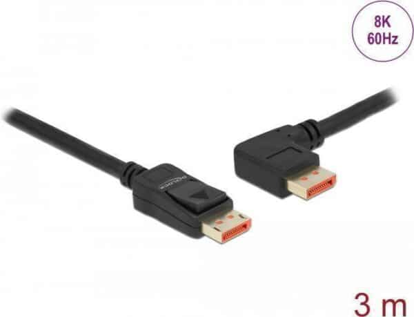 Delock - DisplayPort-Kabel - DisplayPort (M) gerade bis DisplayPort (M) links abgewinkelt - DisplayPort 1