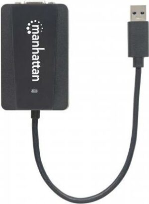 Manhattan - Externer Videoadapter - 64MB DDR - USB3.0 - VGA - Schwarz (152303)