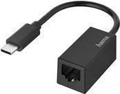 Hama - Netzwerkadapter - USB-C - Gigabit Ethernet x 1 - Schwarz