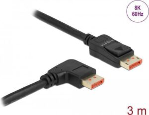 Delock - DisplayPort-Kabel - DisplayPort (M) gerade bis DisplayPort (M) nach rechts abgewinkelt - DisplayPort 1