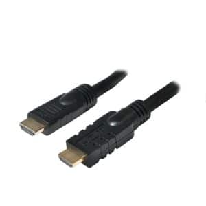 Logilink Active HDMI High Speed Cable - HDMI mit Ethernetkabel - HDMI (S) bis HDMI (S) - 20 m - Schwarz - aktiv