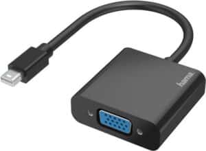 Hama - DisplayPort-Adapter - Mini DisplayPort (S) bis HD-15 (VGA) (W) - Thunderbolt 2 - 1080p-Unterstützung - Schwarz