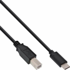 INLINE - USB-Kabel - USB-C (M) zu USB Typ B (M) - USB 2.0 - 1.5 m - Schwarz