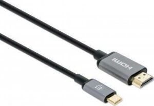 Manhattan 153591 Videokabel-Adapter 1 m HDMI Typ A (Standard) USB Typ-C Schwarz - Grau (153591)