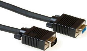 ACT 5 metre High Performance VGA extension cable male-female black. Length: 5 m Vga cable molded hd15m/f 5.00m (AK4225)