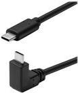 MicroConnect - USB-Kabel - USB-C (M) gerade zu USB-C (M) gewinkelt - USB 3.2 Gen 2 - 3 m - Schwarz
