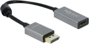 DeLOCK - Video- / Audio-Adapter - DisplayPort / HDMI - DisplayPort (M) bis HDMI (W) - 20cm - Grau