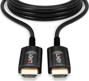 Lindy - Ultra High Speed - HDMI-Kabel - HDMI männlich bis HDMI männlich - 15 m - Hybrid Kupfer/Kohlefaser - Schwarz - rund