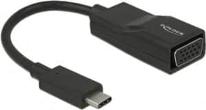 DeLOCK Adapter USB Type-C male > VGA female - Videokonverter - Chrontel CH7212 - USB-C - VGA - Schwarz - Einzelhandel (63923)