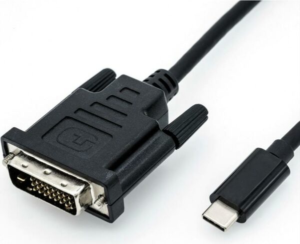 ROLINE 11.04.5830 1m USB C DVI Schwarz Videokabel-Adapter (11.04.5830)