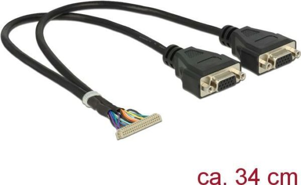 DeLOCK - Videokabel - IDC 40-polig bis HD-15 (W) - 34 cm (84710)