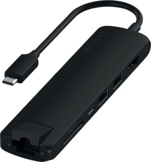 Satechi USB-C Slim Multi-Port with Ethernet Adapter - Dockingstation - USB-C - HDMI - GigE (ST-UCSMA3K)