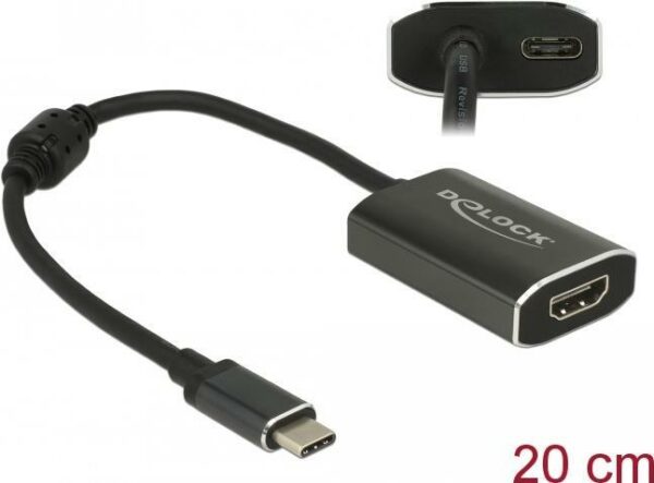DeLOCK - Externer Videoadapter - VL100 - USB-C - HDMI - Dunkelgrau - Einzelhandel