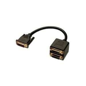 Lindy DVI Splitter Cable - DVI-Splitter - DVI-D (M) - DVI-D (W) - 18 cm (41215)